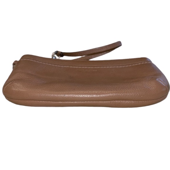 COACH Park Saddle Brown Leather Wristlet Clutch - Picture 8 of 16